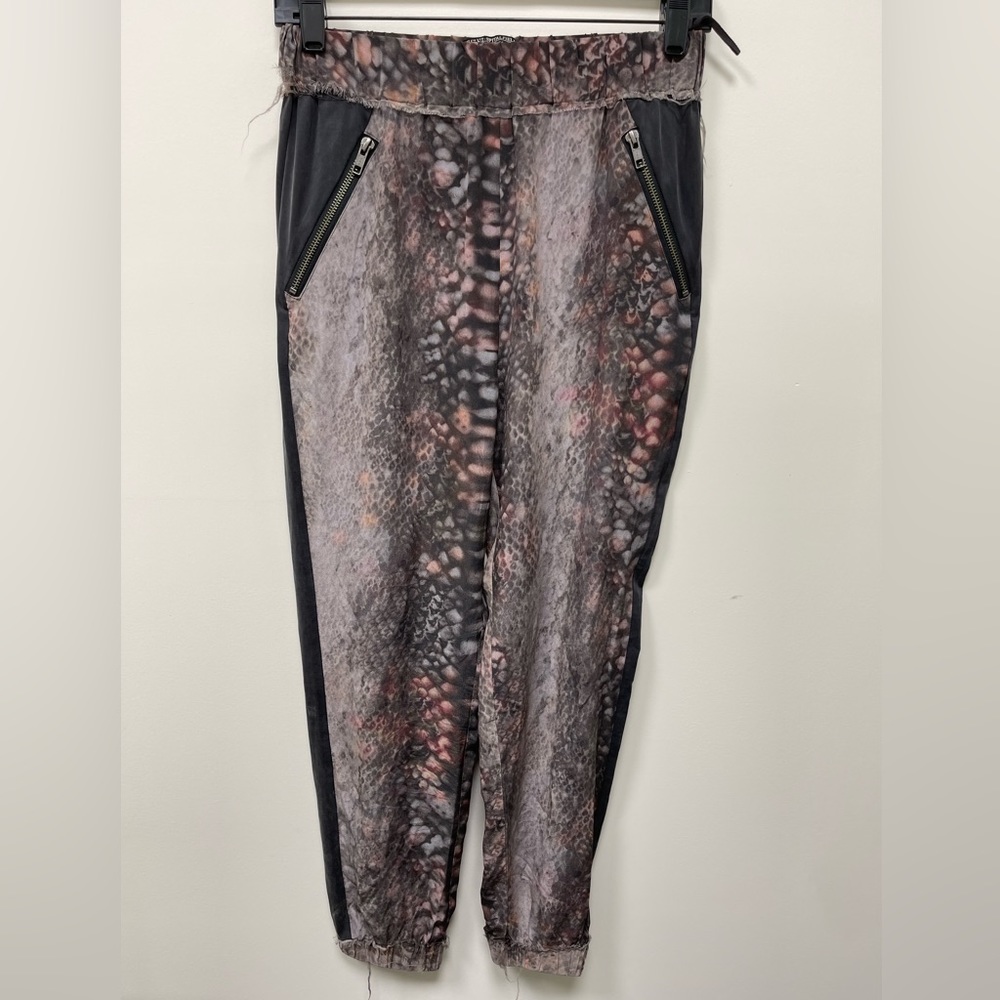 All Saints python printed in Italy  silk jogger NWOT